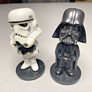 2010 FunKo Star Wars Bobble Heads Darth Vader Storm Trooper Lucasfilm